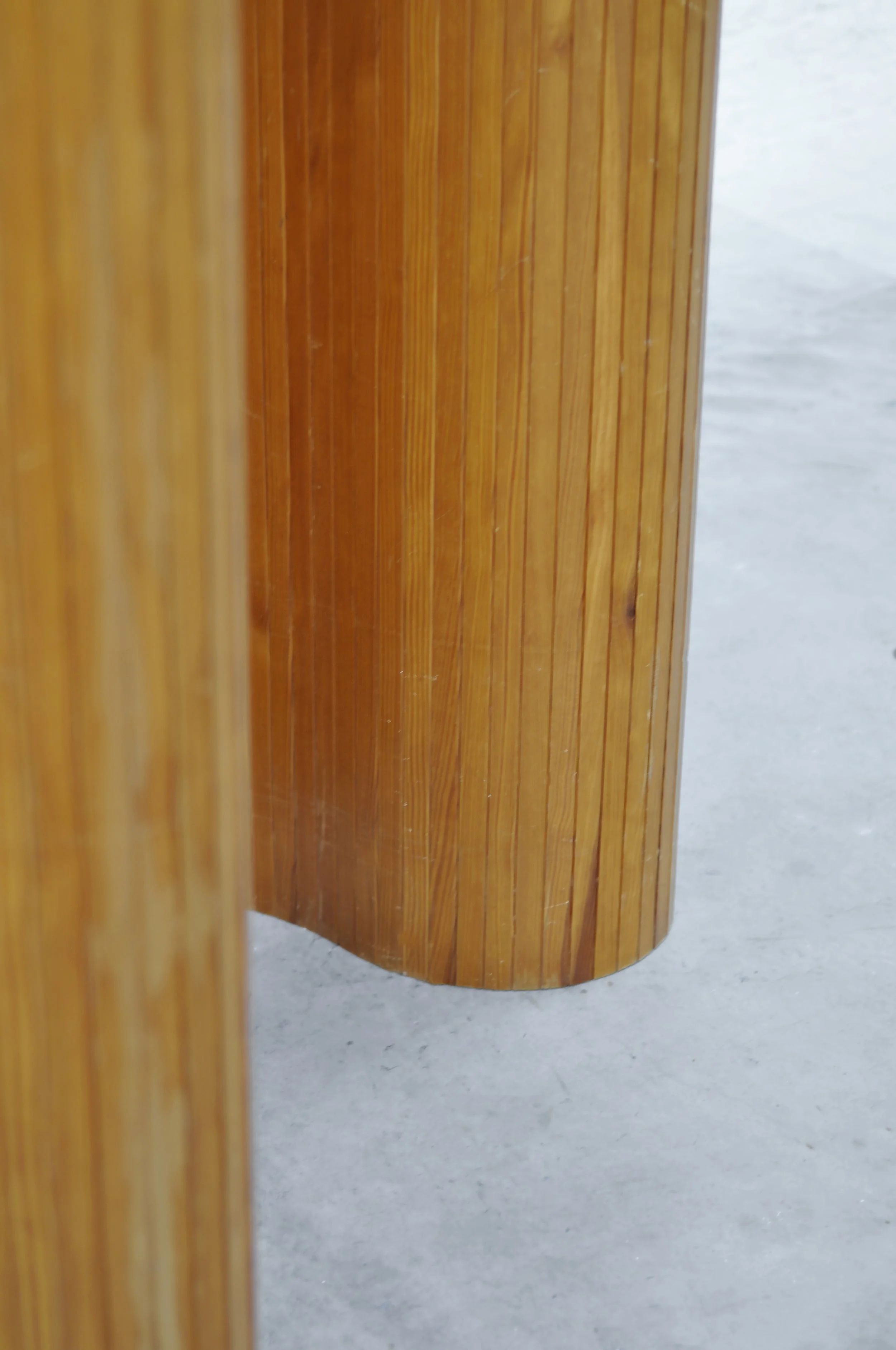 French Room Divider in Patinated Pine Attributed Jomaine Baumann